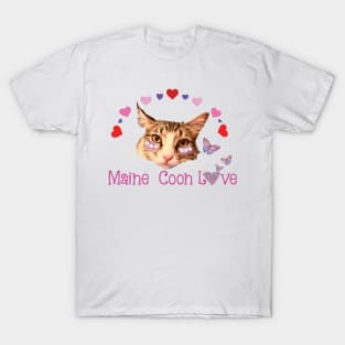 Maine Coon Love & butterflies T-Shirt